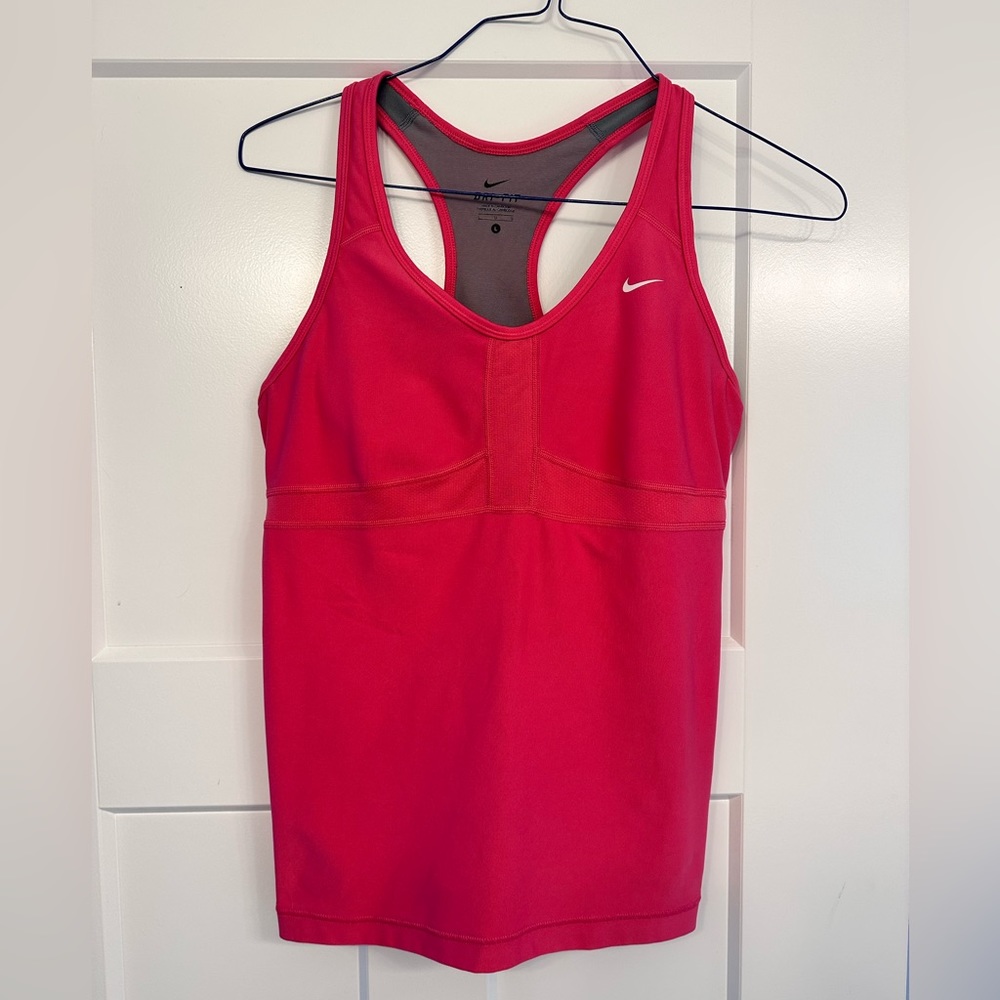 Pink Nike dri-fit workout tank